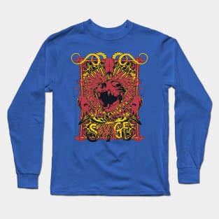 framed screaming animal skull vintage Long Sleeve T-Shirt